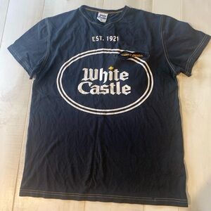 White Castle navy blue and white